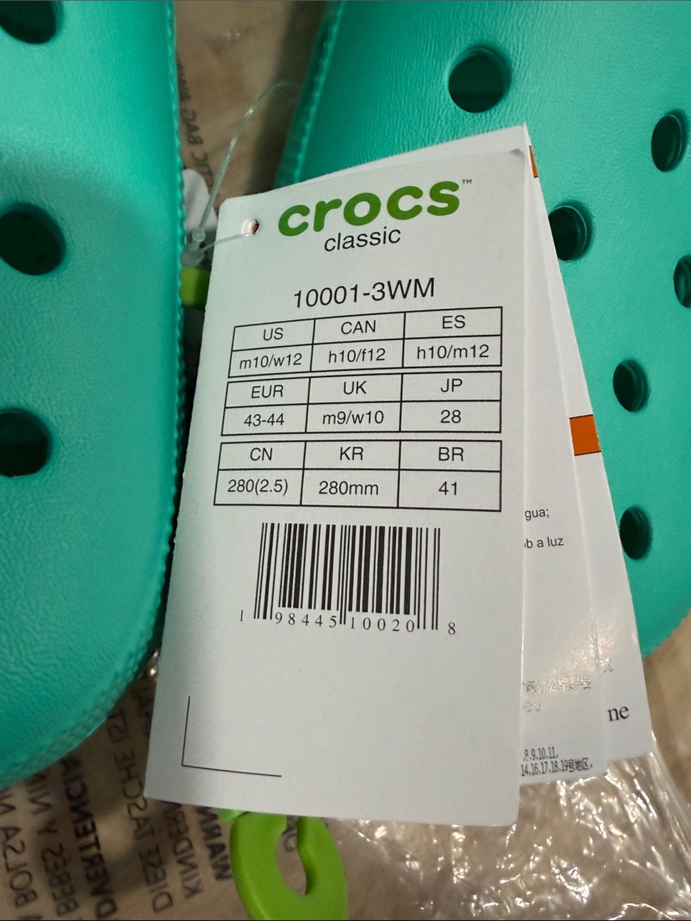 CROCS Teal Slip-On Clogs with Heel Strap *NWT* - Picture 5 of 6